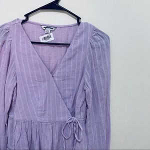 AE Lavender Wrap Top
